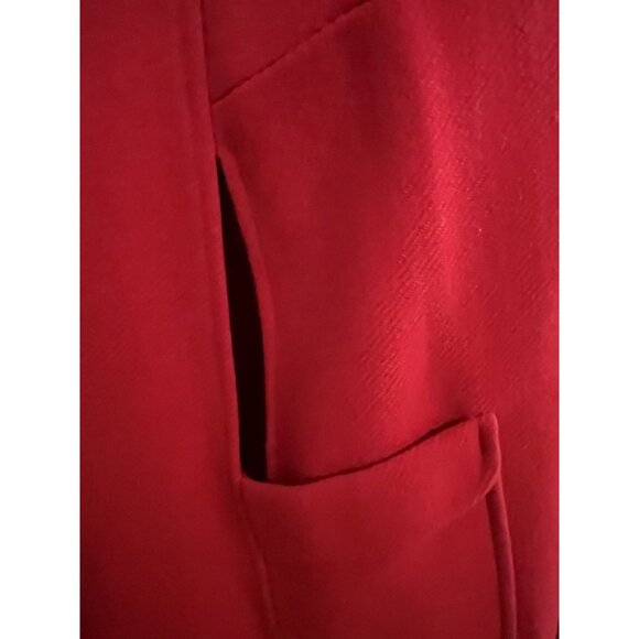 Vtg Pendleton RED O/S Cape Coat 44" Long Wool Satin Lined 70's EXCELLENT - Picture 3 of 14
